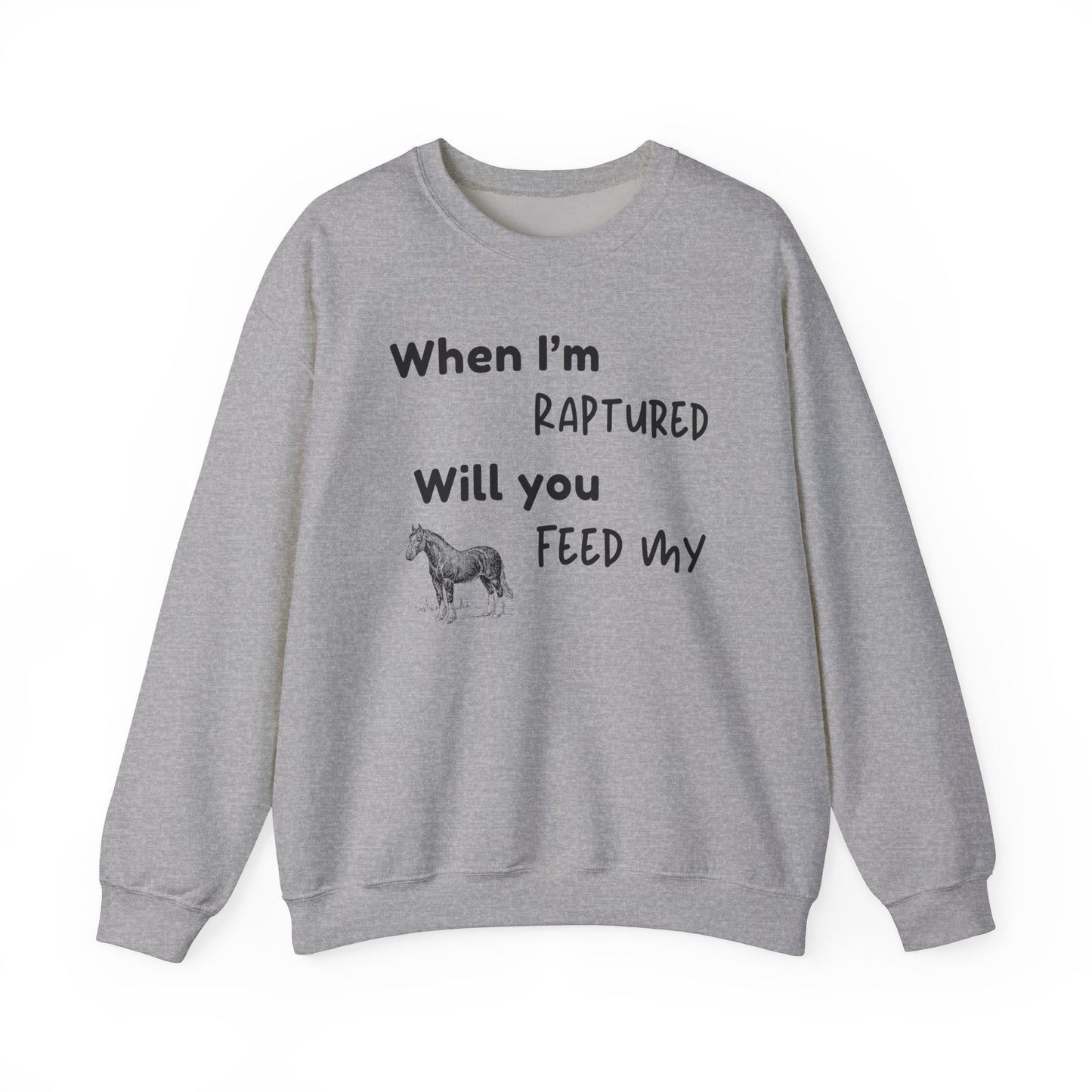 RAPTURED HORSE SWEATSHIRT - M - BK
