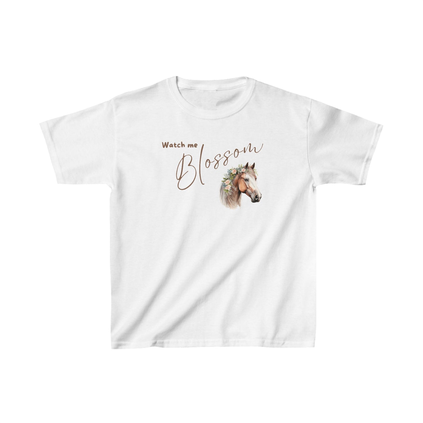 WATCH ME BLOSSOM T-SHIRT - HORSE - DK