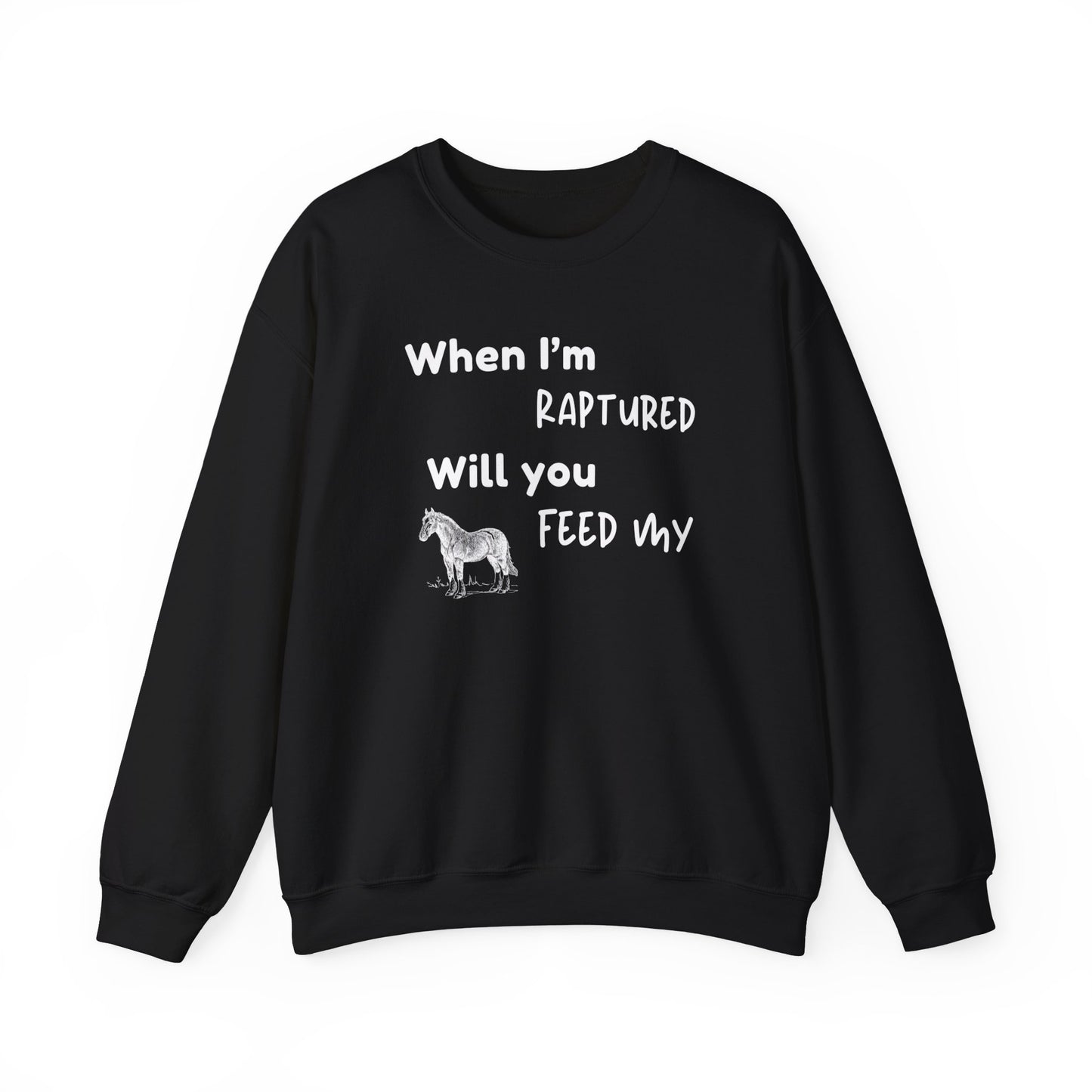 RAPTURED HORSE SWEATSHIRT - M - WH