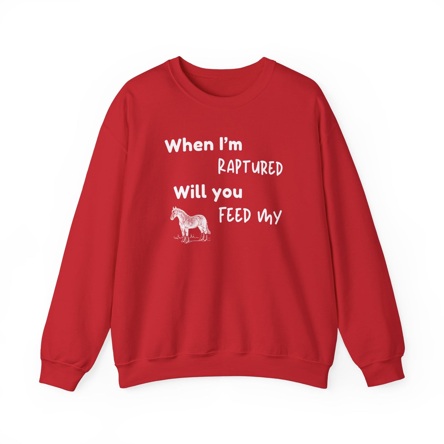 RAPTURED HORSE SWEATSHIRT - M - WH