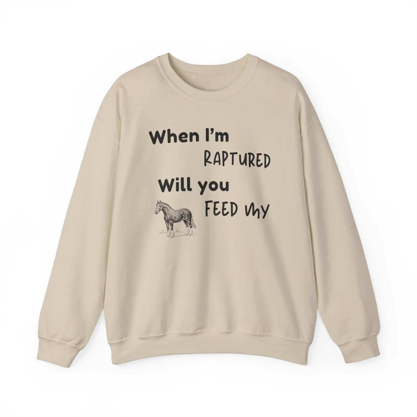 RAPTURED HORSE SWEATSHIRT - M - BK