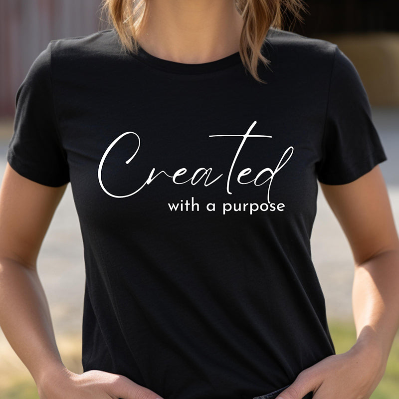 CREATED WITH A PURPOSE T-SHIRT - WH