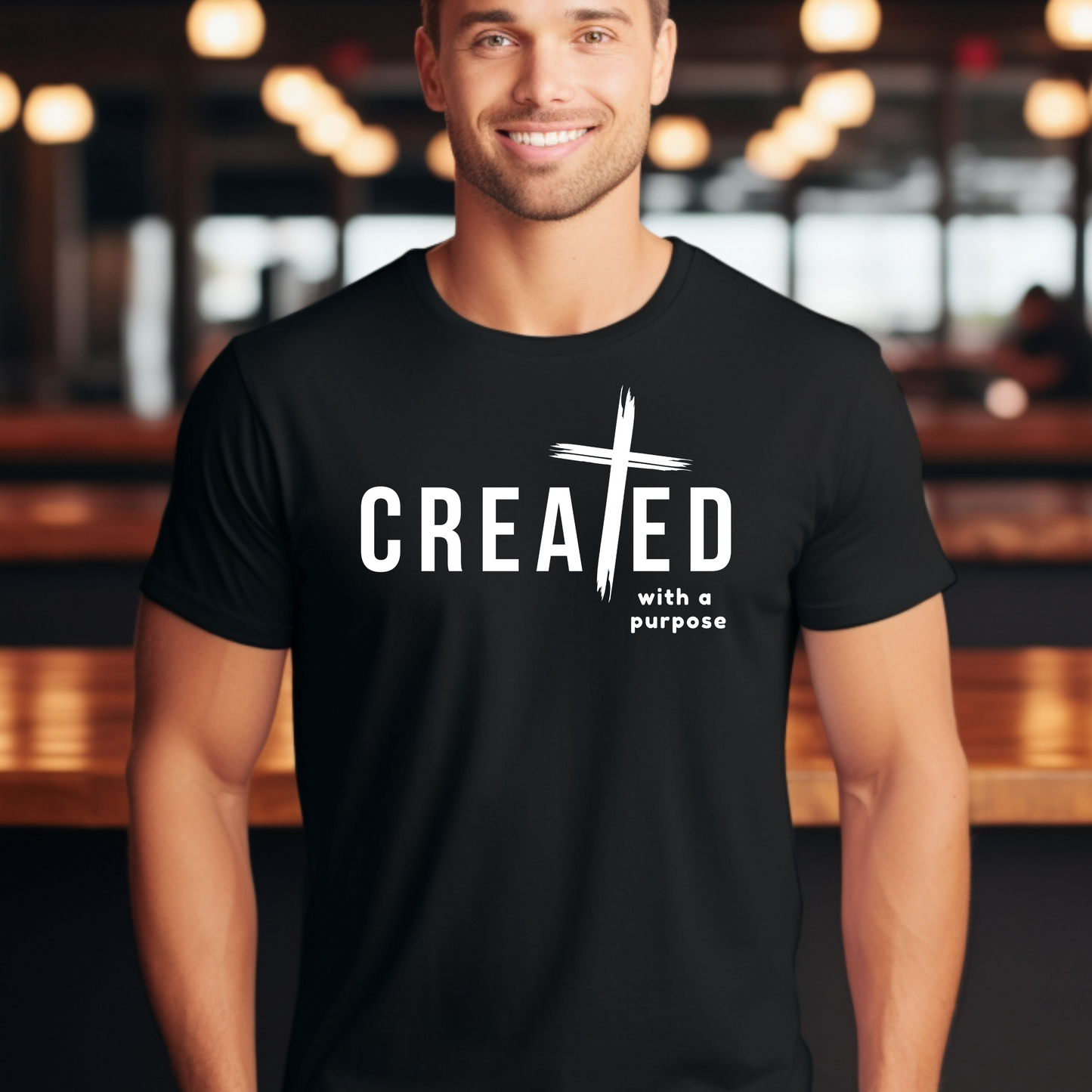 CREATED WITH PURPOSE CROSS T-SHIRT - MWH