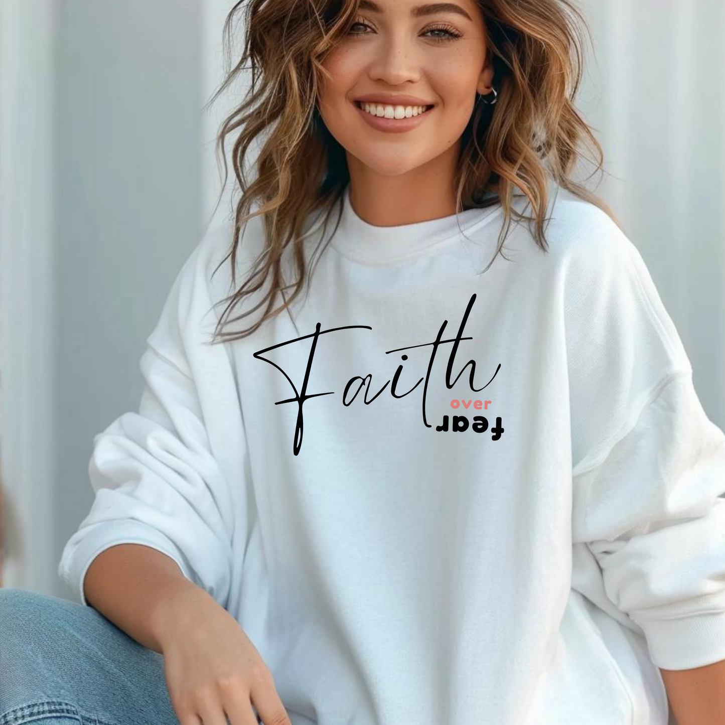 FAITH OVER FEAR SWEATSHIRT - W - BK