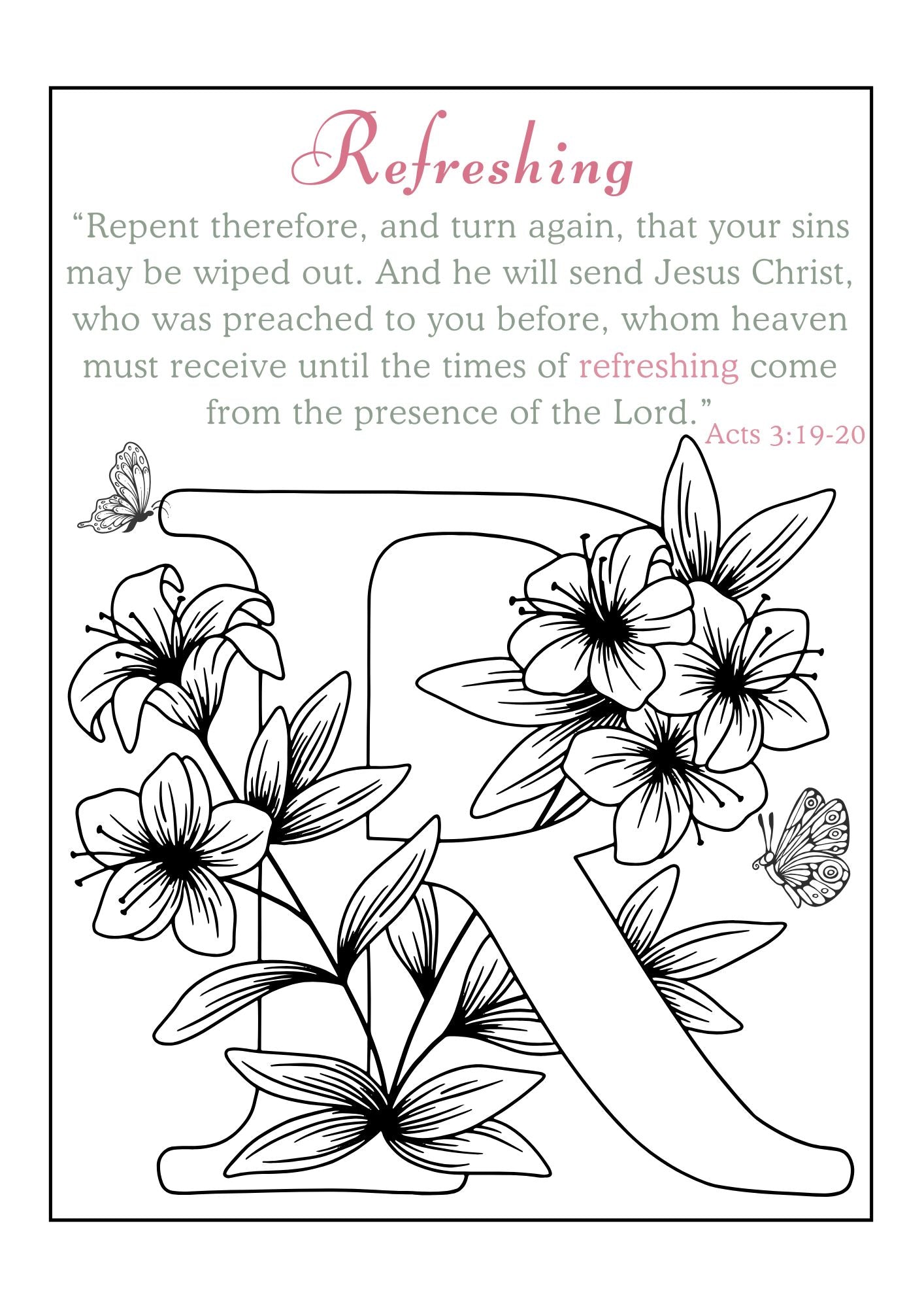 BLOSSOM THROUGH SCRIPTURE COLOURING BOOK
