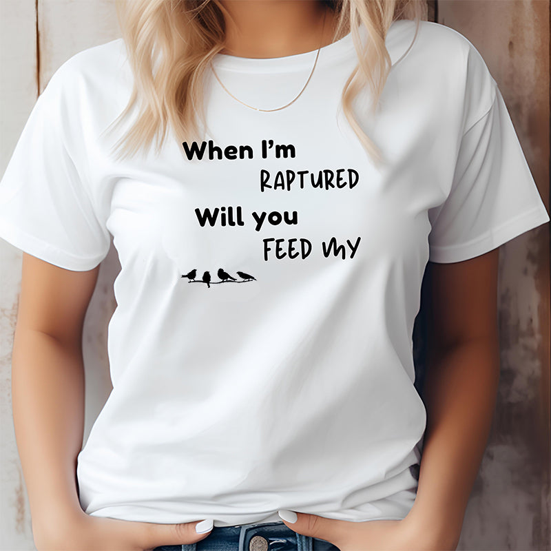 RAPTURED - BIRDS T-SHIRT - W - BK