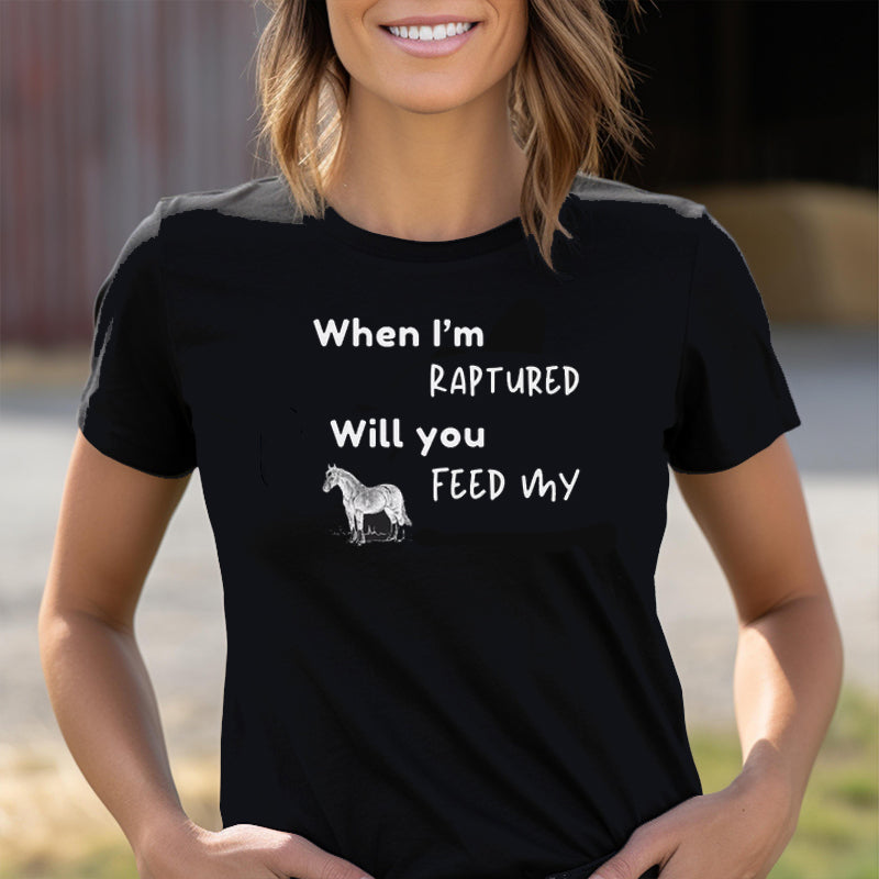 RAPTURED - HORSE T-SHIRT - W - WH