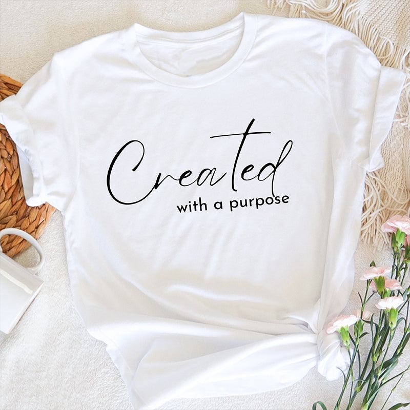 CREATED WITH A PURPOSE T-SHIRT - BK