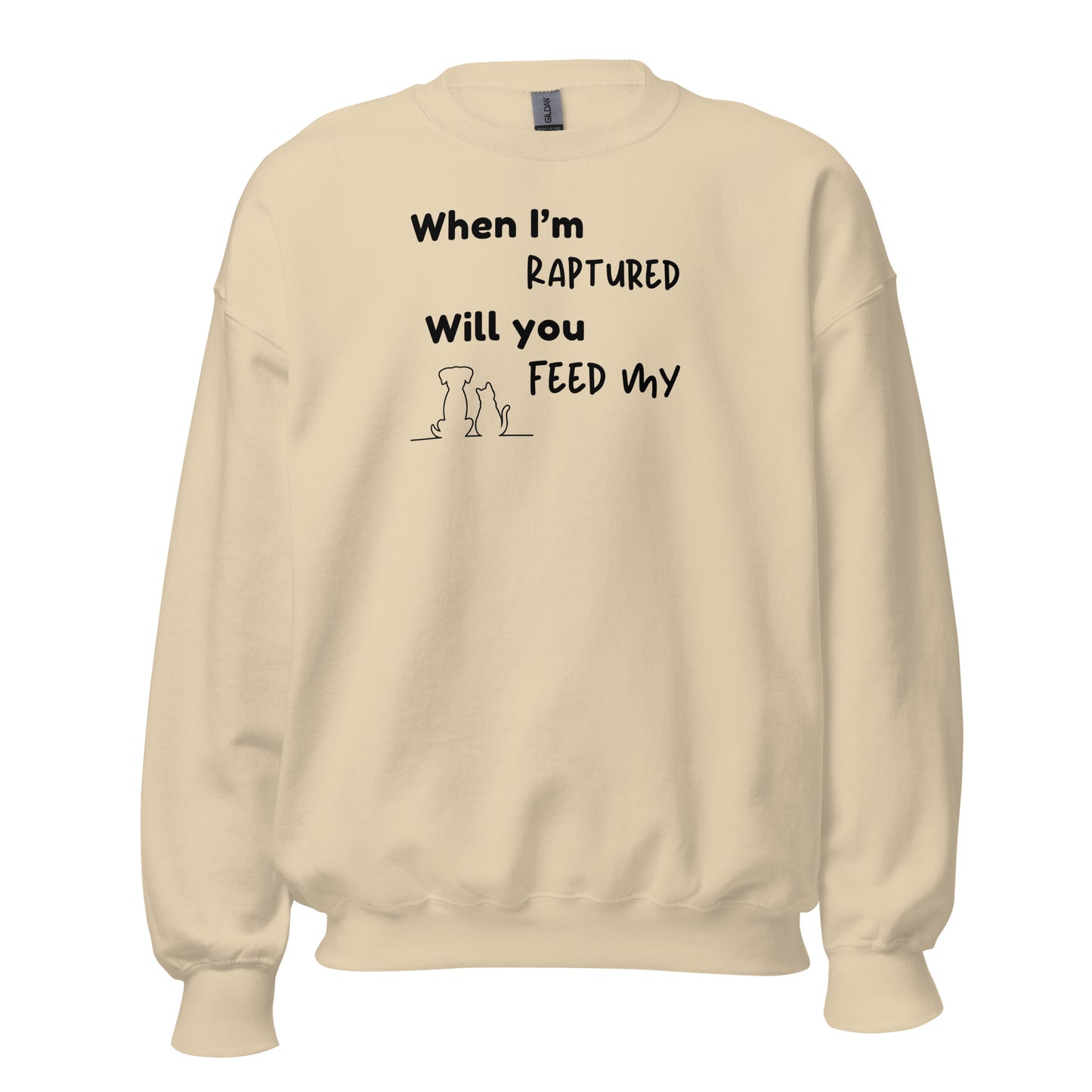 RAPTURED DOG & CAT SWEATSHIRT -M- BK