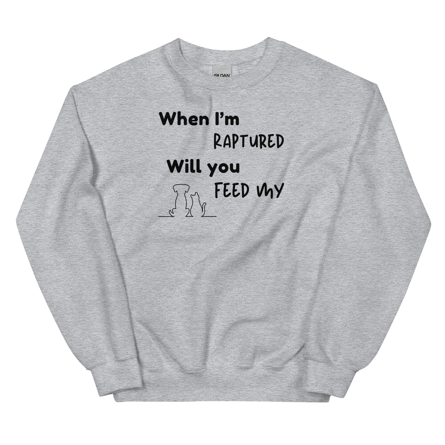 RAPTURED DOG & CAT SWEATSHIRT -M- BK