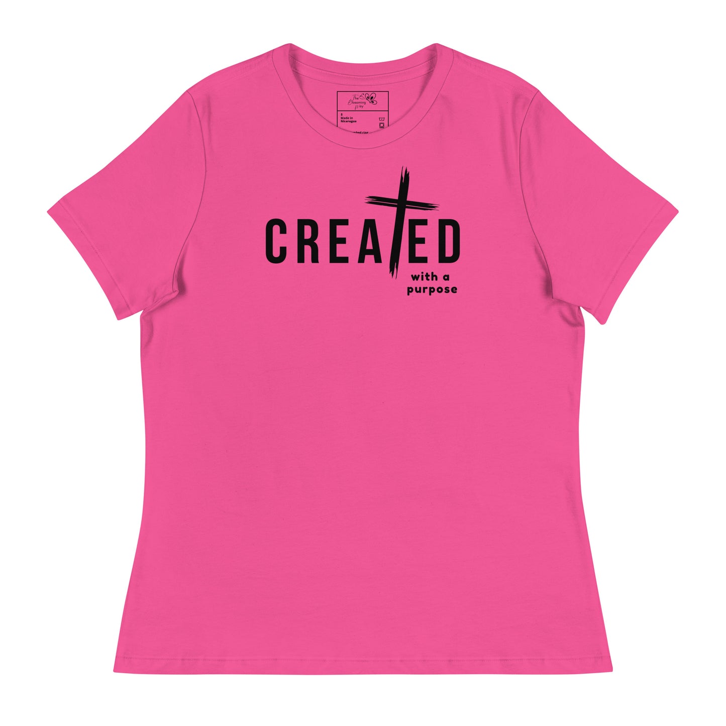 CREATED WITH PURPOSE CROSS T-SHIRT - RX - BK