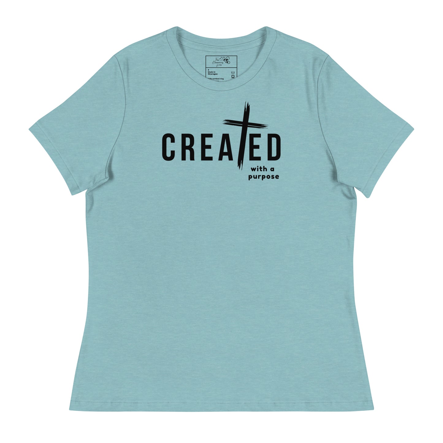CREATED WITH PURPOSE CROSS T-SHIRT - RX - BK