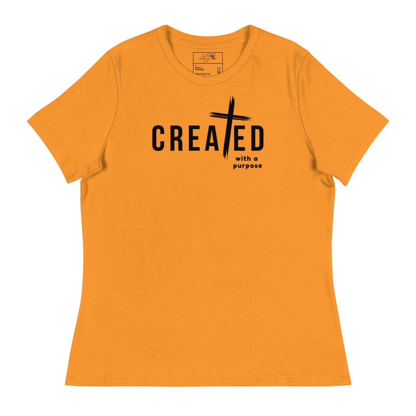 CREATED WITH PURPOSE CROSS T-SHIRT - RX - BK