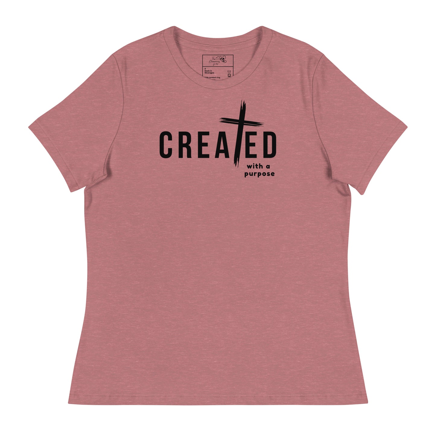 CREATED WITH PURPOSE CROSS T-SHIRT - RX - BK