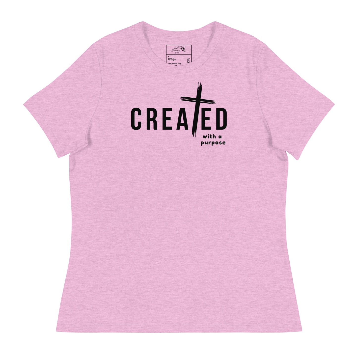 CREATED WITH PURPOSE CROSS T-SHIRT - RX - BK