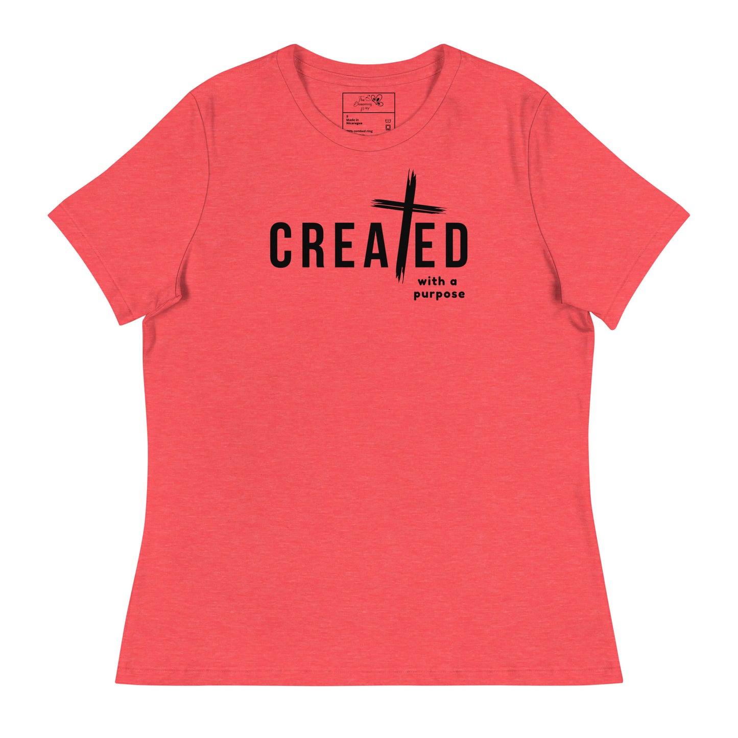 CREATED WITH PURPOSE CROSS T-SHIRT - RX - BK