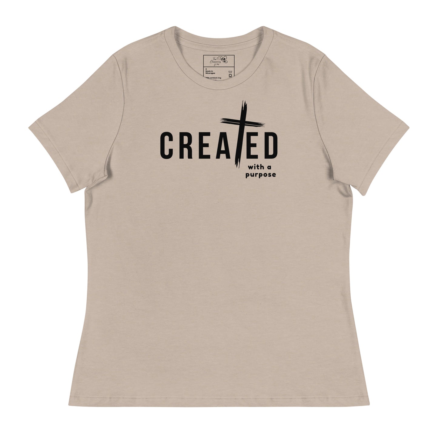 CREATED WITH PURPOSE CROSS T-SHIRT - RX - BK