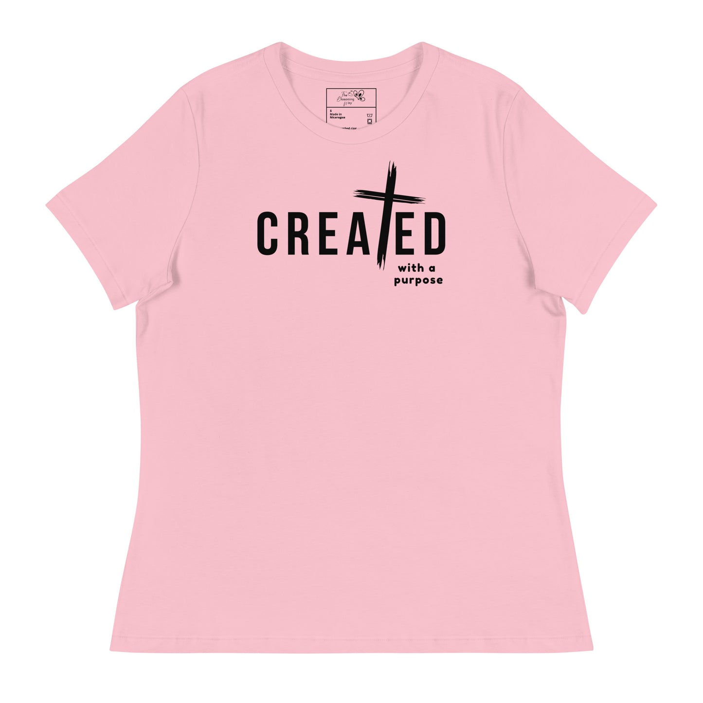 CREATED WITH PURPOSE CROSS T-SHIRT - RX - BK