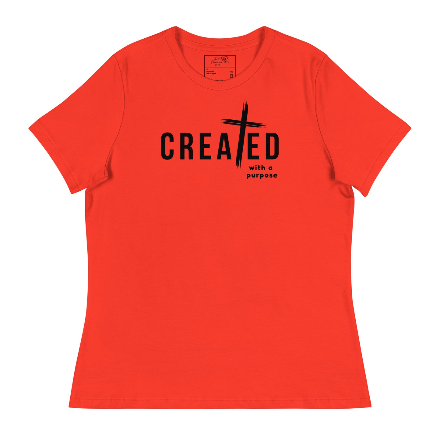 CREATED WITH PURPOSE CROSS T-SHIRT - RX - BK