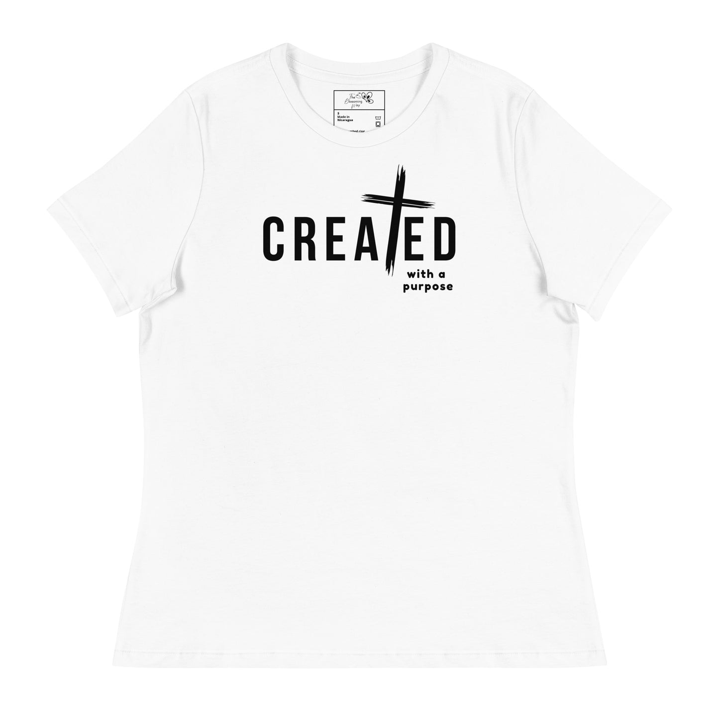 CREATED WITH PURPOSE CROSS T-SHIRT - RX - BK