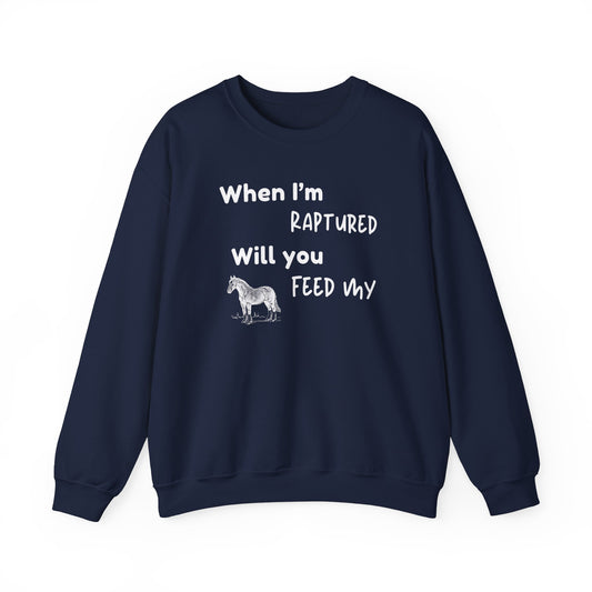 RAPTURED HORSE SWEATSHIRT - M - WH