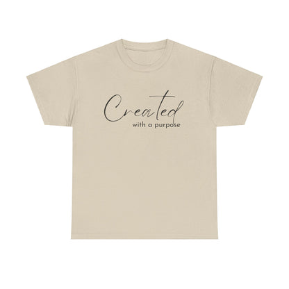 CREATED WITH A PURPOSE T-SHIRT - BK