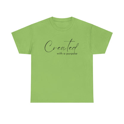 CREATED WITH A PURPOSE T-SHIRT - BK