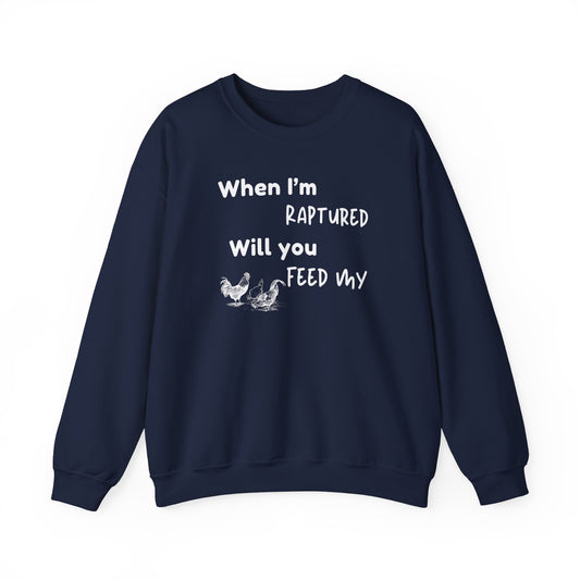 RAPTURED CHICKENS SWEATSHIRT - M - WH