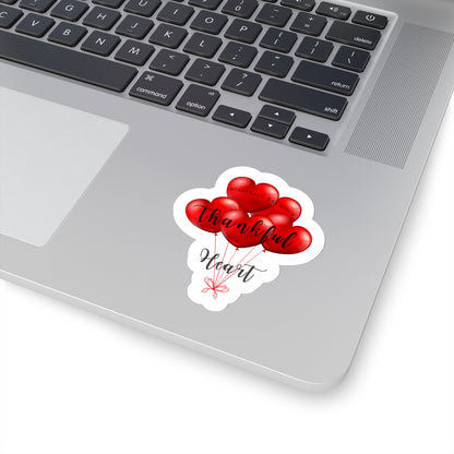 Start Each Day with a Thankful Heart Balloons - Kiss-Cut Sticker