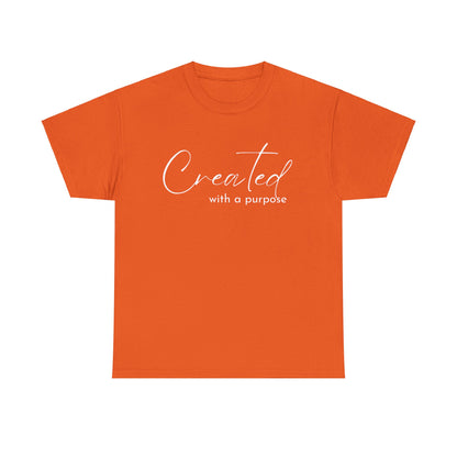 CREATED WITH A PURPOSE T-SHIRT - WH