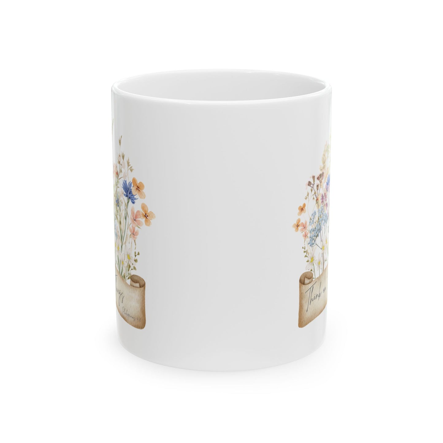 Think on these things Ceramic Mug, 11 oz