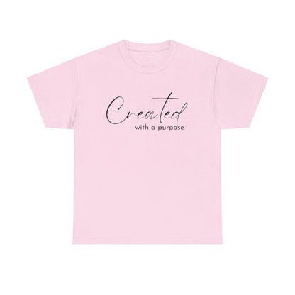 CREATED WITH A PURPOSE T-SHIRT - BK