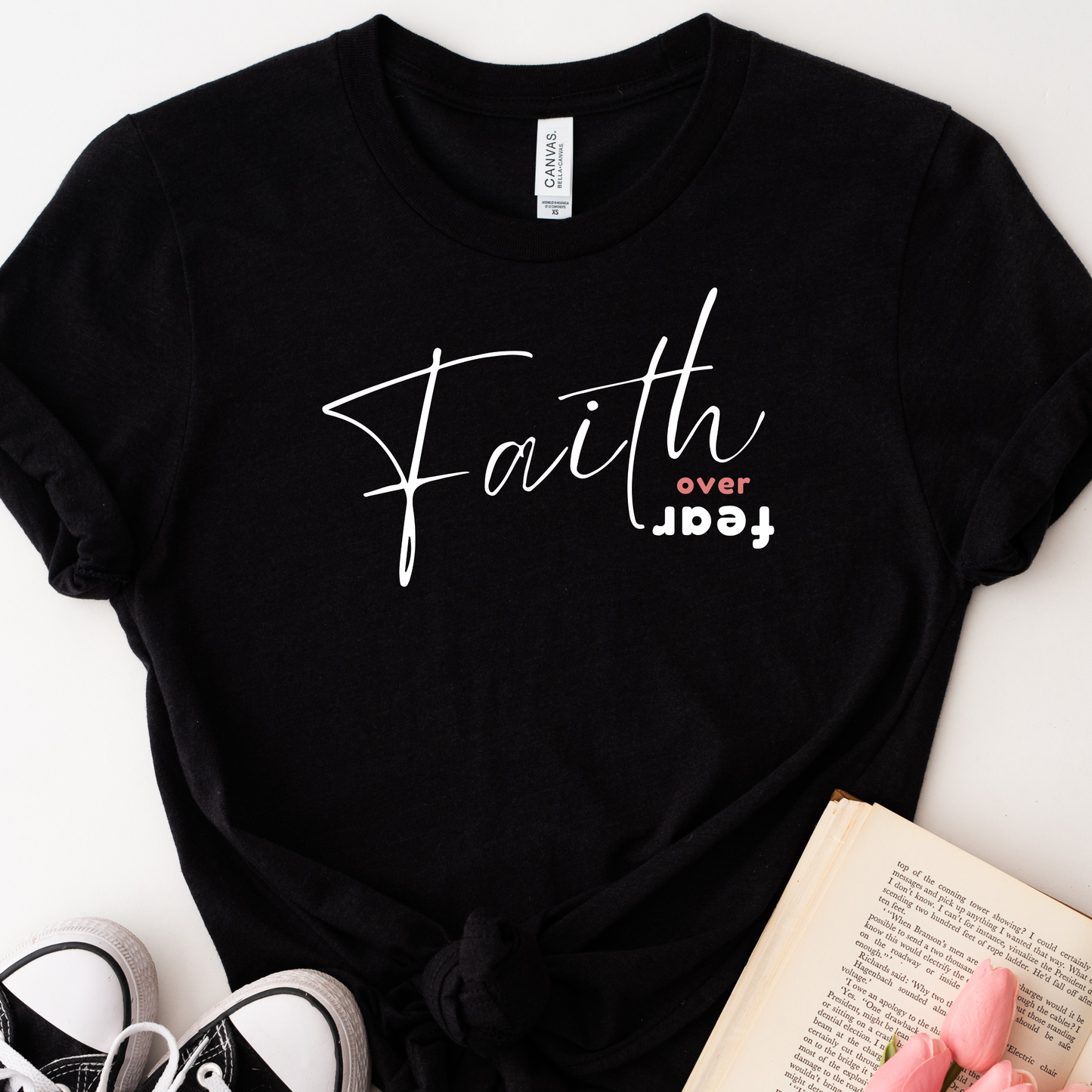 FAITH OVER FEAR T-SHIRT - 6400 WH