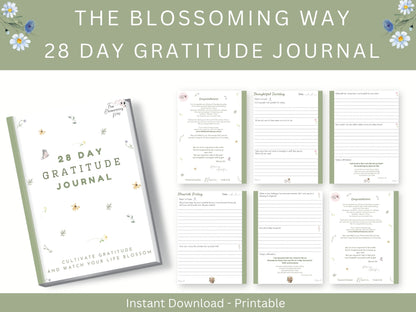 28 DAY GRATITUDE DIGITAL E-JOURNAL