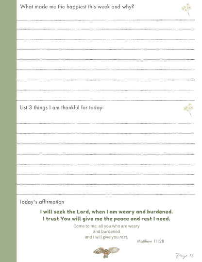 28 DAY GRATITUDE DIGITAL E-JOURNAL