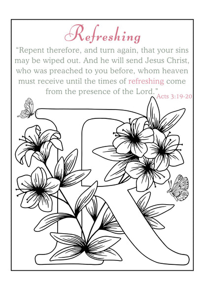 BLOSSOM THROUGH SCRIPTURE COLOURING BOOK