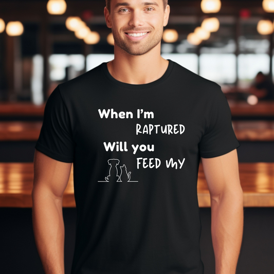 RAPTURED - DOG & CAT T-SHIRT - M - WH