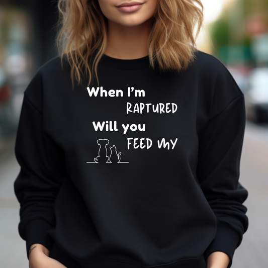 RAPTURED DOG & CAT SWEATSHIRT - W - WH