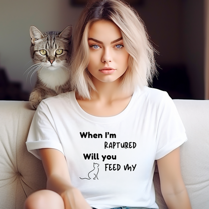 RAPTURED - CAT T-SHIRT - W - BK