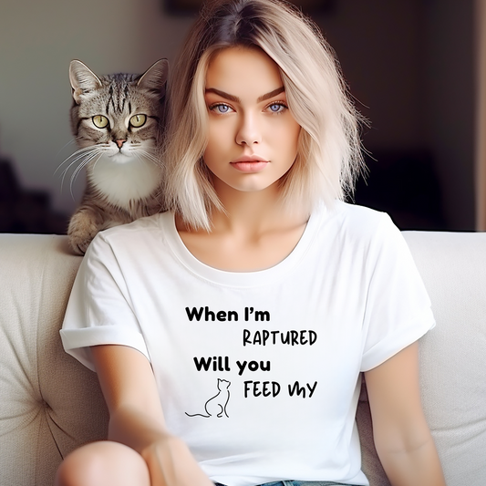 RAPTURED - CAT T-SHIRT - W - BK
