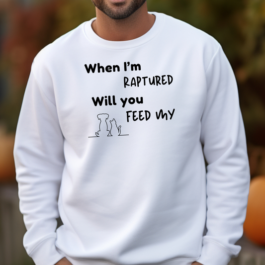 RAPTURED DOG & CAT SWEATSHIRT -M- BK