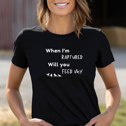 RAPTURED - BIRDS T-SHIRT - W - WH