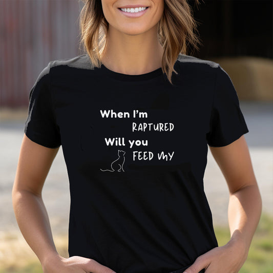 RAPTURED - CAT T-SHIRT - W - WH