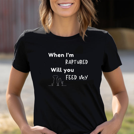 RAPTURED - DOG & CAT T-SHIRT - W - WH