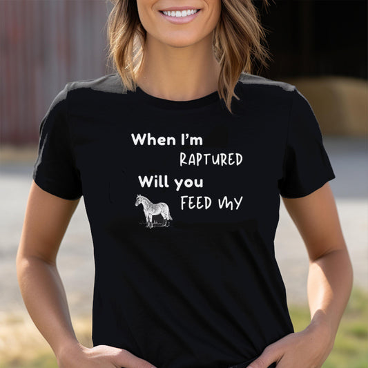 RAPTURED - HORSE T-SHIRT - W - WH