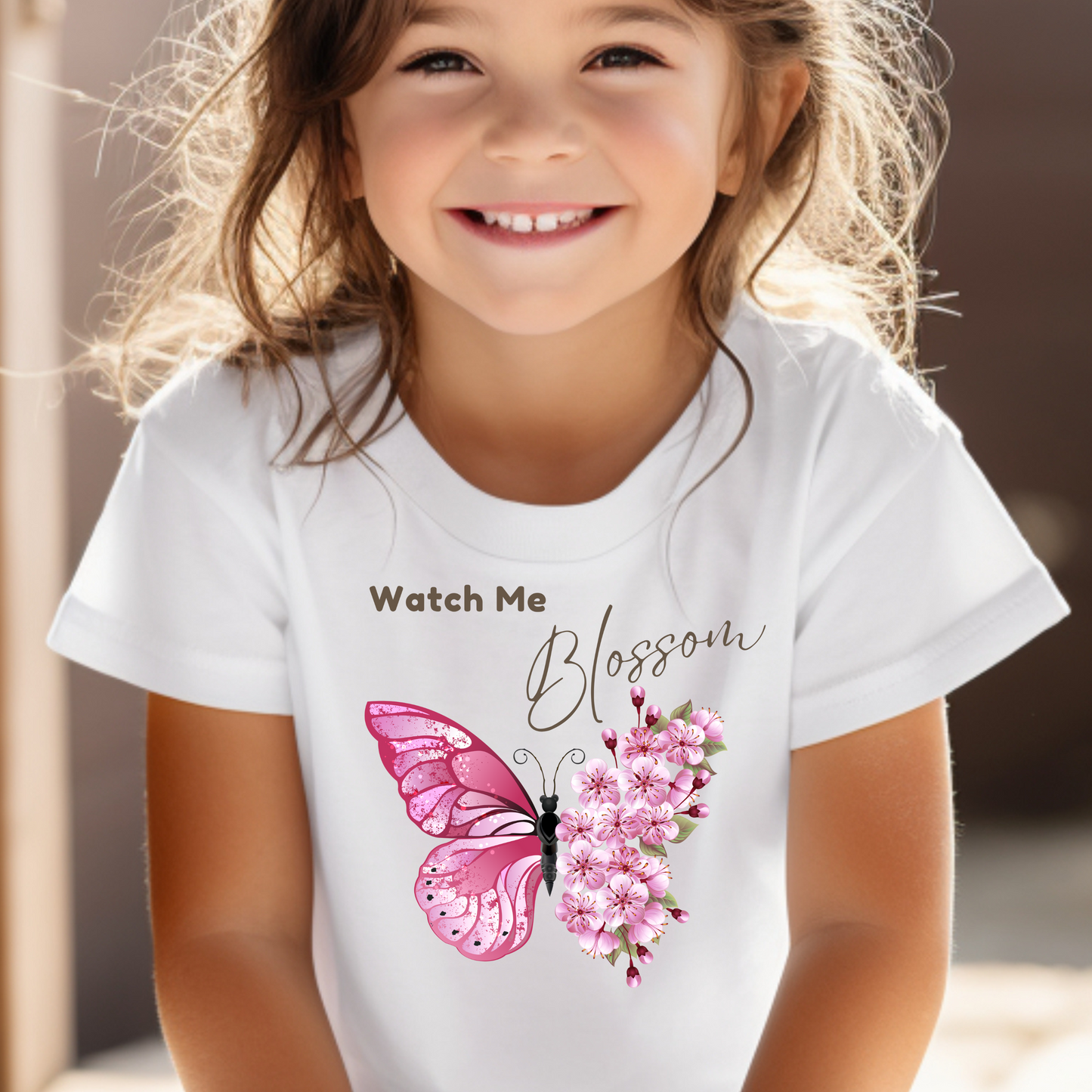 WATCH ME BLOSSOM T-SHIRT - BUTTERFLY - DK