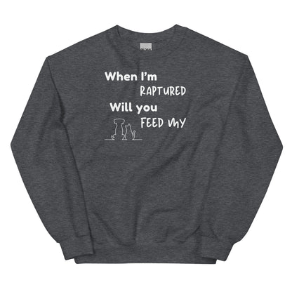 RAPTURED DOG & CAT SWEATSHIRT -M- WH
