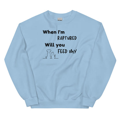 RAPTURED DOG & CAT SWEATSHIRT -W- BK