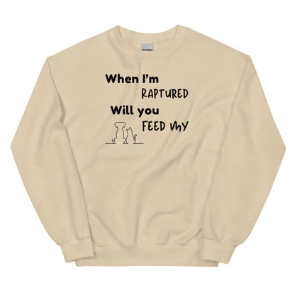 RAPTURED DOG & CAT SWEATSHIRT -W- BK
