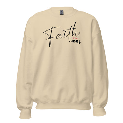 FAITH OVER FEAR SWEATSHIRT - M - BK